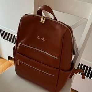 Brand New, Never Used Eras Backpack™ Midi Diaper Bag, Cognac